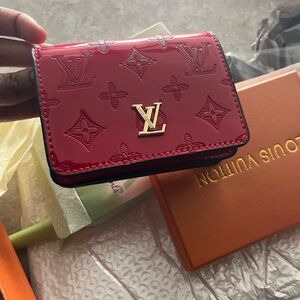 Louis Vuitton Red and Black Patent Leather Bag